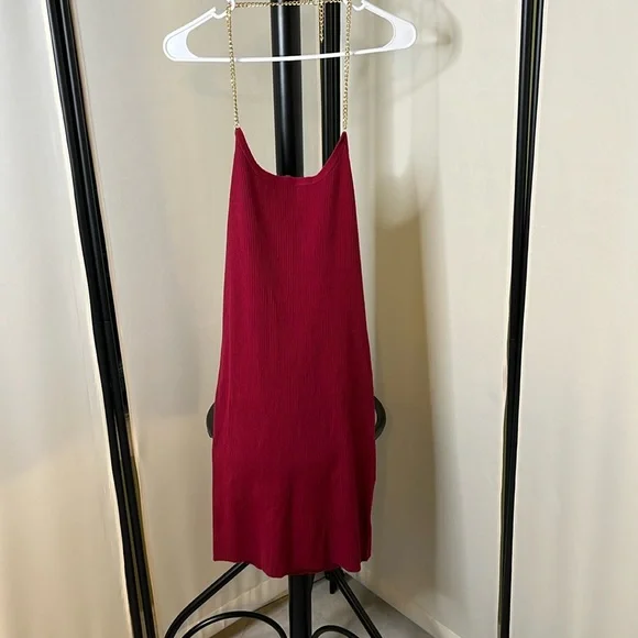 Sam Edelman Dresses Nwot Sam Edelman Chain Halter Neck Ribbed